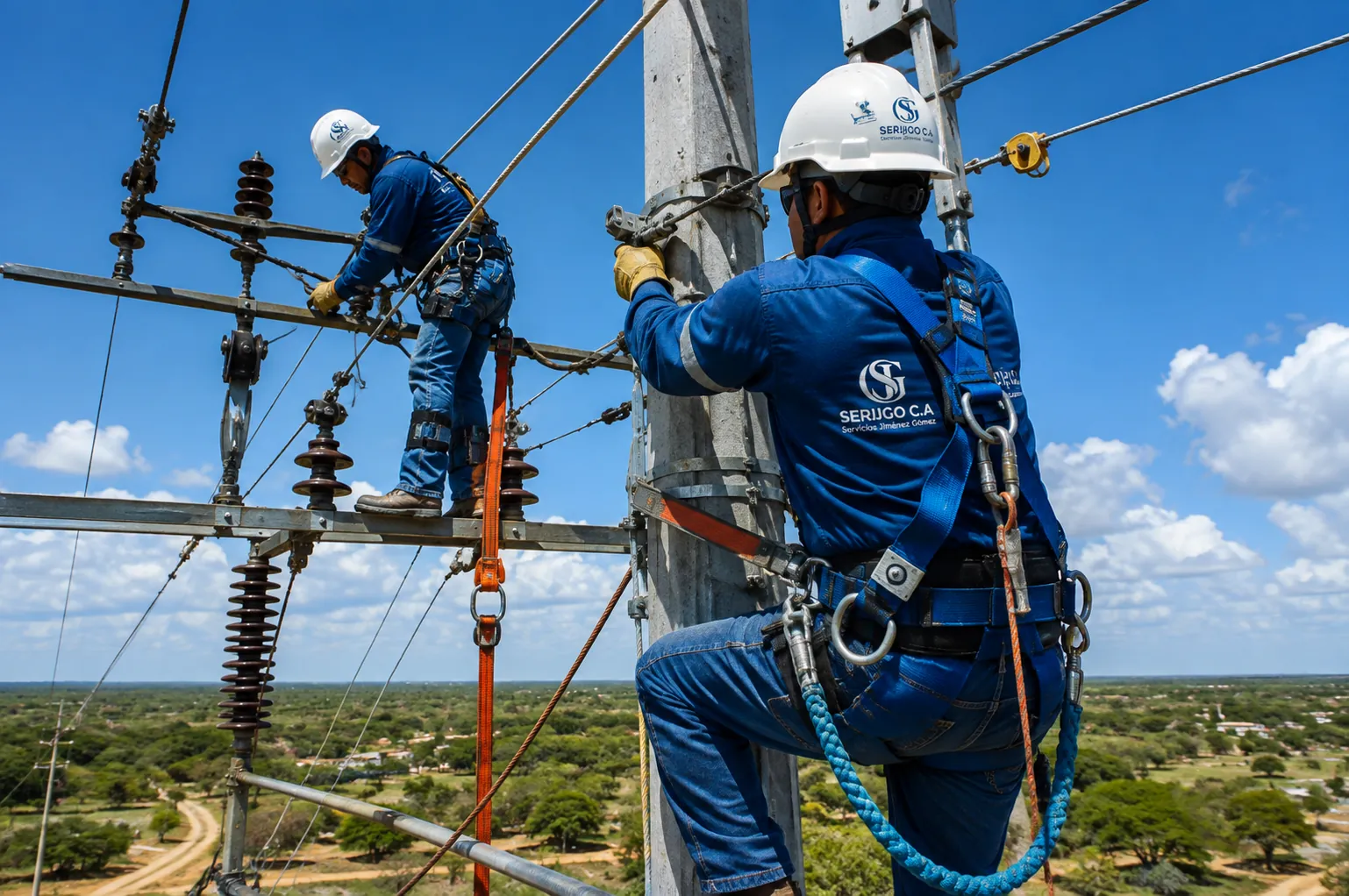 Linieros en estructura